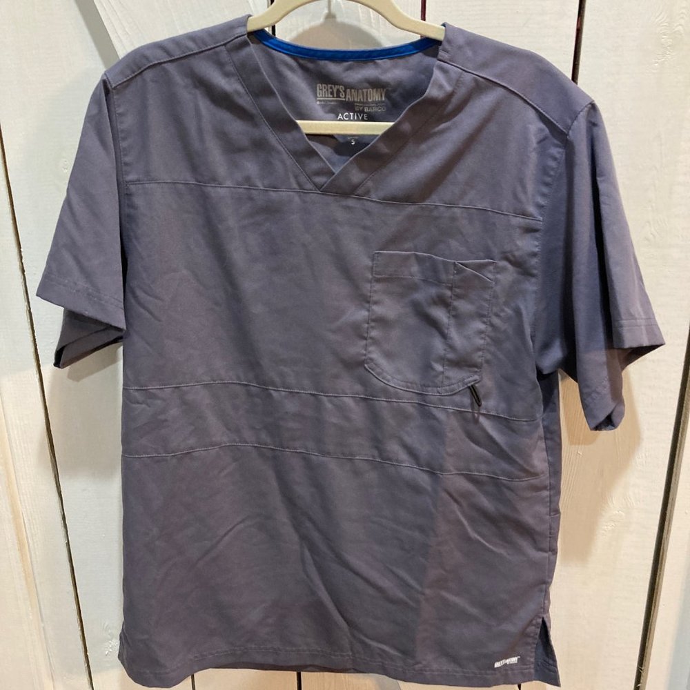 Grey's Anatomy gray short sleeve scrub top small